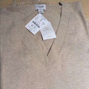 J. Crew Tan V-Neck Pullover